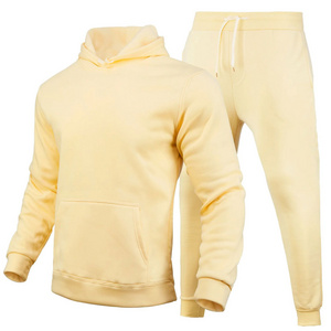 2024 Hot Style Hoodie Strap Patchwork Color Two Piece Tracksuit Sports Wear Men Set Fashion