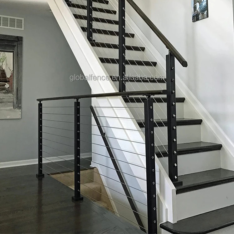 Reilbu Indoor Balustrade Post Stainless Steel Tension Wire Cable Stair Railing System