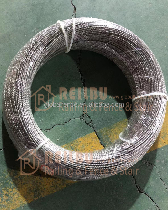 Reilbu  T316 Stainless Steel cable for  Decking Aircraft Cable Hardware 7x7 Strands