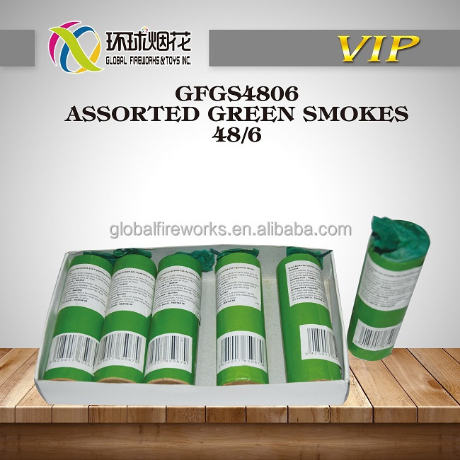 GFGS4806 Assorted Green Smokes Manufacturer High Quality Outdoor Joyful Use 1.4G UN0336 From Liuyang Global Fireworks