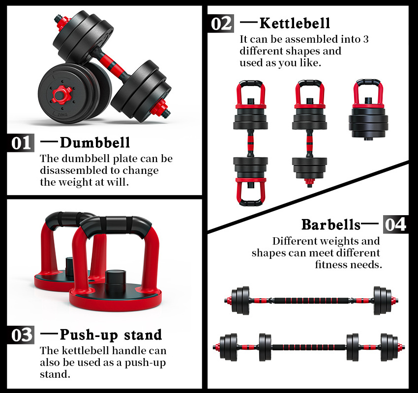 Barbell Dumbbells Exercise 10KG 15KG 20KG 30KG 40KG Environmental Protection Cement Adjustable Dumbbell 32kg