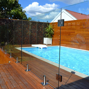 Cut into size 8mm 10mm 12mm 15mm safety toughened tempered frameless glass swimming pool fence panels with cheap price