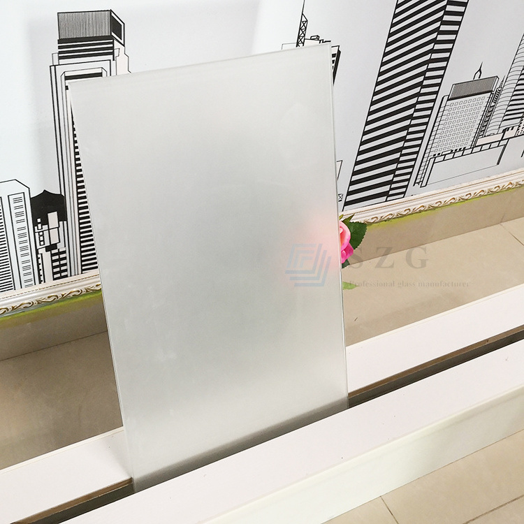 10 mm thick tempered translucent acid etched frosted sandblasted glass shower door price