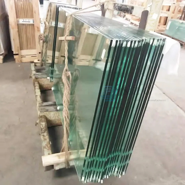 Top Quality 12mm Tempered Toughened Glass Cost Per Square Foot 1/2inch Tempered Glass In Buildings