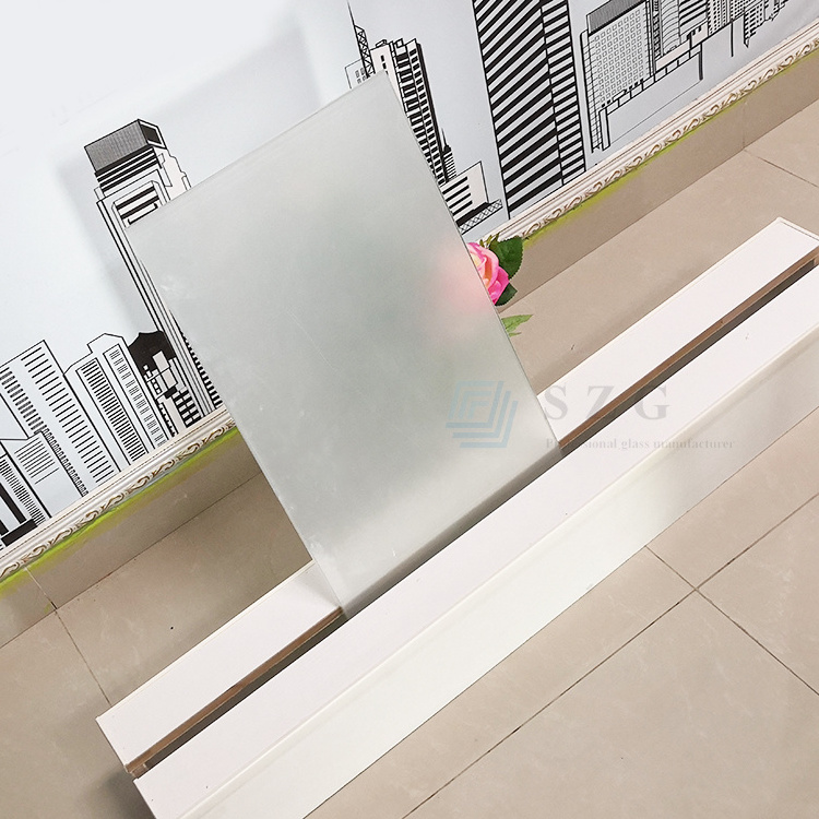 10 mm thick tempered translucent acid etched frosted sandblasted glass shower door price