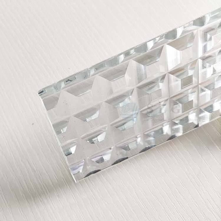 8mm 10mm 12mm Top Quality Clear Toughened Fused Reed Reeded Glass For Project Carved Glass Decorative Glass Flat