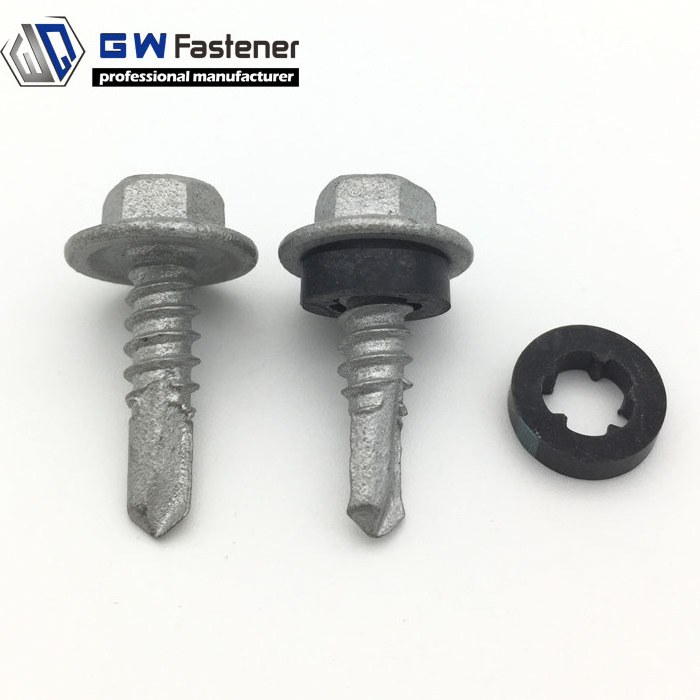 Class 4 Galvanized Hex Head  Self drilling screw Roofing Screws with optional Neo washer