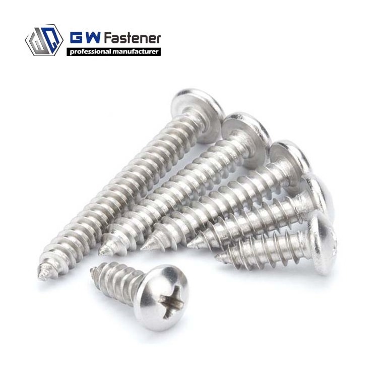 #6 #8 #10 #12 Stainless Steel 304  pan head Tapping Screw Sheet Metal Screw Din 7981 Self Tapping Screw