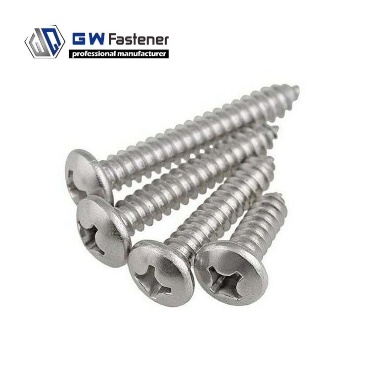 #6 #8 #10 #12 Stainless Steel 304  pan head Tapping Screw Sheet Metal Screw Din 7981 Self Tapping Screw