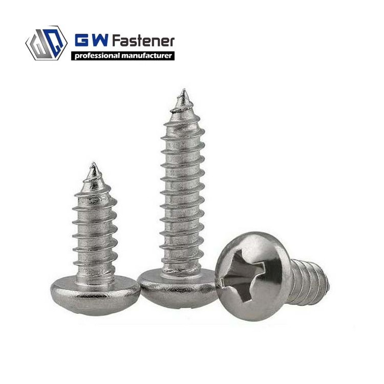 #6 #8 #10 #12 Stainless Steel 304  pan head Tapping Screw Sheet Metal Screw Din 7981 Self Tapping Screw