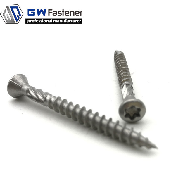 Different Size  8G 10G 12G Stainless Steel Torx head  decking screw T20 T25 star drive Deck screw