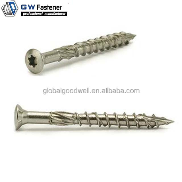 Different Size  8G 10G 12G Stainless Steel Torx head  decking screw T20 T25 star drive Deck screw