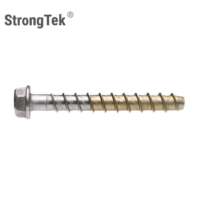 304 316 Stainless Steel Bimetal  Hex Flange Head Stainless Steel Concrete Screws