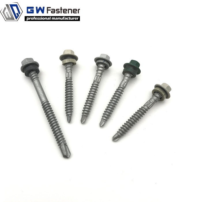 Class 4 Galvanized Hex Head  Self drilling screw Roofing Screws with optional Neo washer