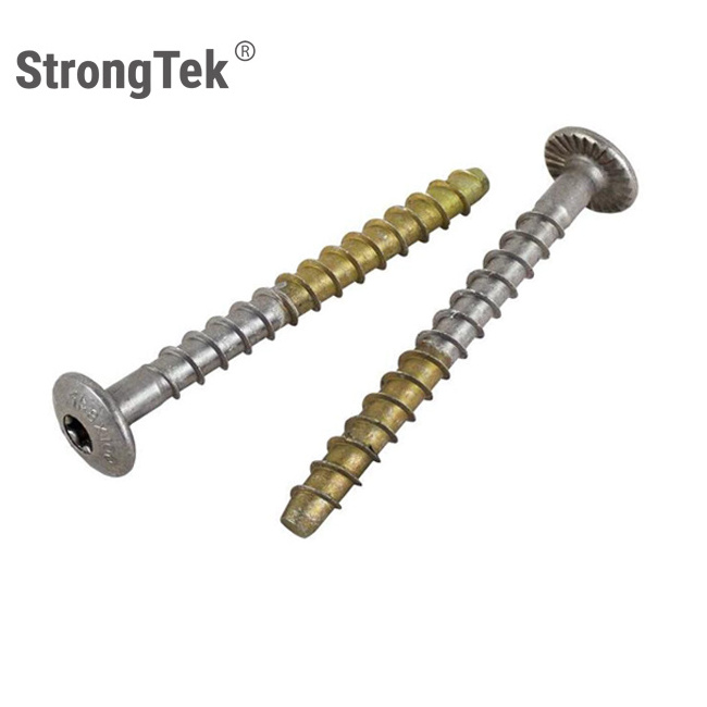 304 316 Stainless Steel Bimetal  Hex Flange Head Stainless Steel Concrete Screws