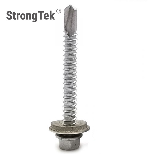 Hex washer head Bi-metal Self drilling screws SS 304 316 stainless steel with Steel drilling point bimetal self drilling screw