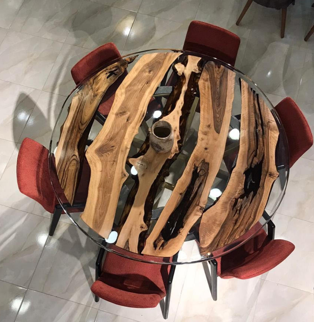 100% Unique Walnut Resin Blackjack + Poker Tables Custom Made for Casinos Hotels Restaurants Bars Clubs Lounges (California USA)