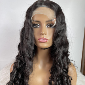 best price full Lace Frontal Wig Human Hair Wigs for Black natural color Bone Straight Hair Soft Vietnamese Raw Hair