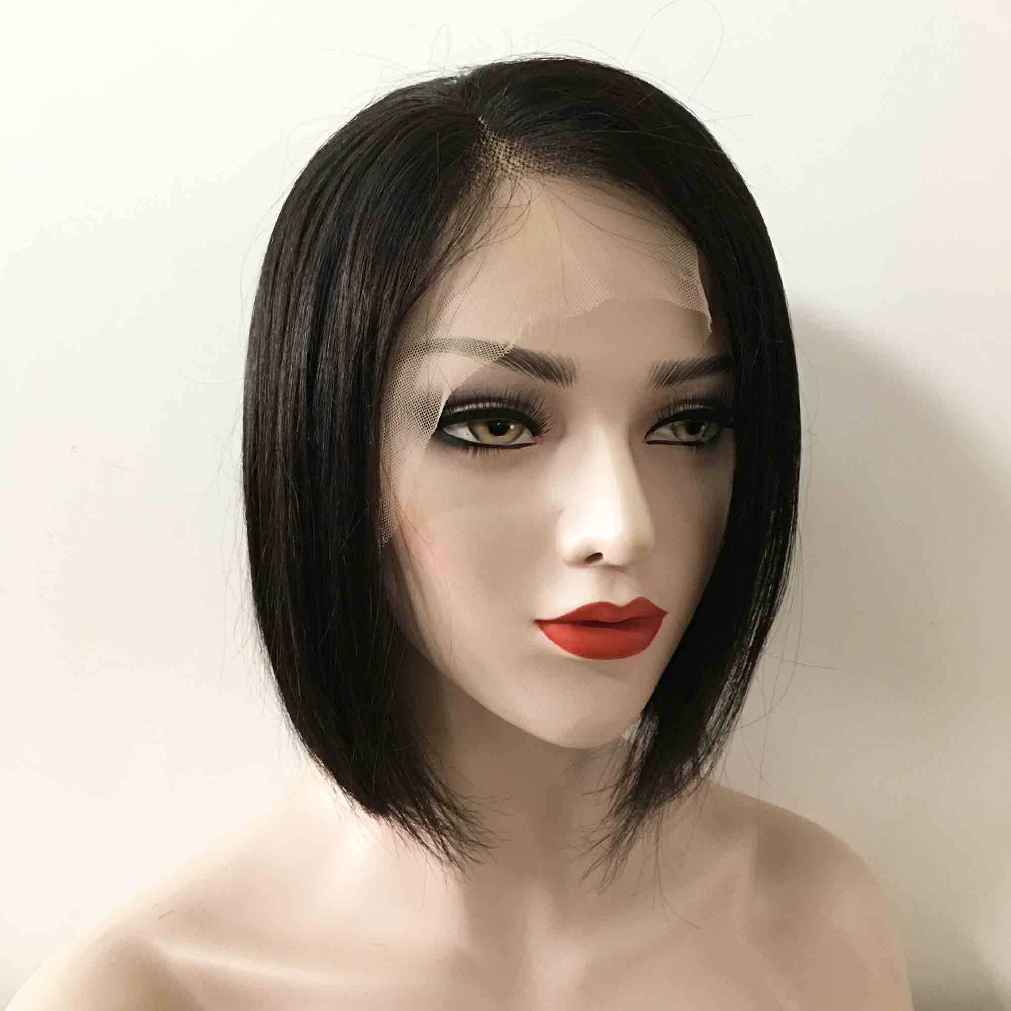 Top cheap price  Short Bob Wig 10-12 Inch Vietnamese human hair Lace Front Wig Virgin Remy 100%Unprocessed