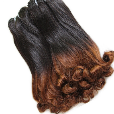 # Ombre Human Hair Double Drawn Brazilian 3 Bundles Bouncy Curly Hair Fumi Funmi Spring Curl Remy Hair Weave Extensions