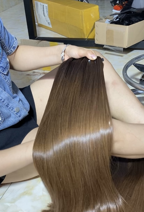 Top Vietnam Human Hair bone Straight Ombre Bright Color Human Hair Bundles Virgin Remy Human Weaving Extension raw hair