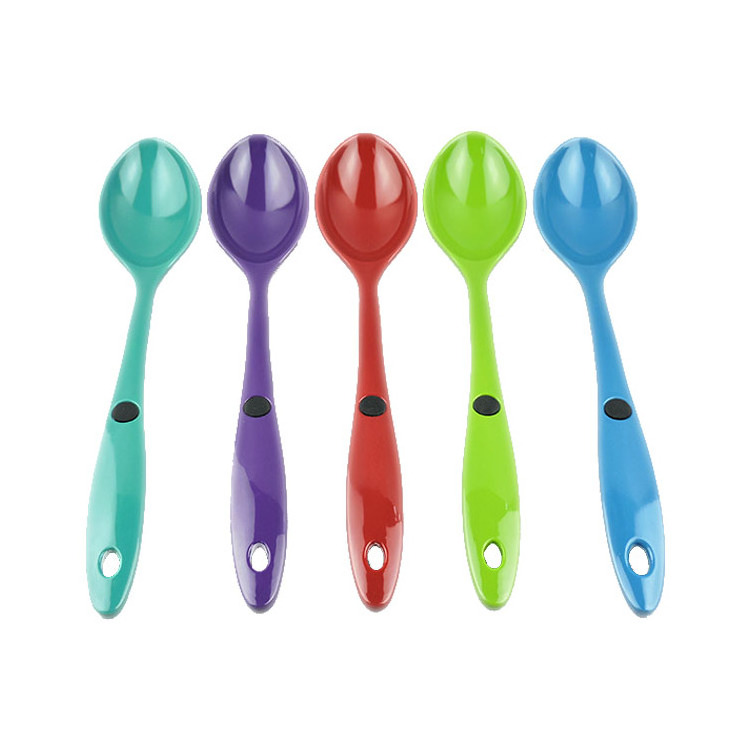 Eco-Friendly Melamine Spoons Cooking Utensils Set Plastic Handle Nylon Material Home Kitchen Features Stocked Free Bulk Box