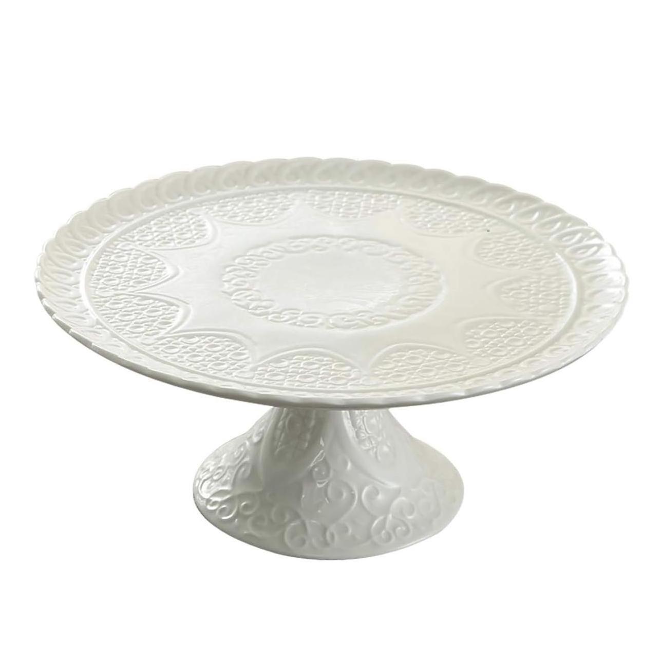 12 Inches White Porcelain Decorative Cake Stand-Cupcake Stand with Dome( 6SETS/CTN)