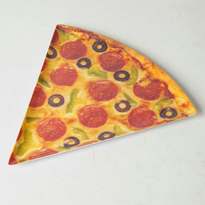 6-Piece 9 Inch Unbreakable Melamine Pizza Plate Eco-Friendly Plastic Dish Dishes Pigmented Pattern for Restaurant Use