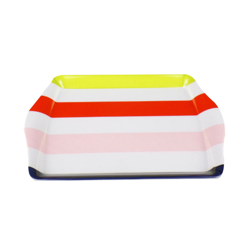 New design colorful plastic melamine tray