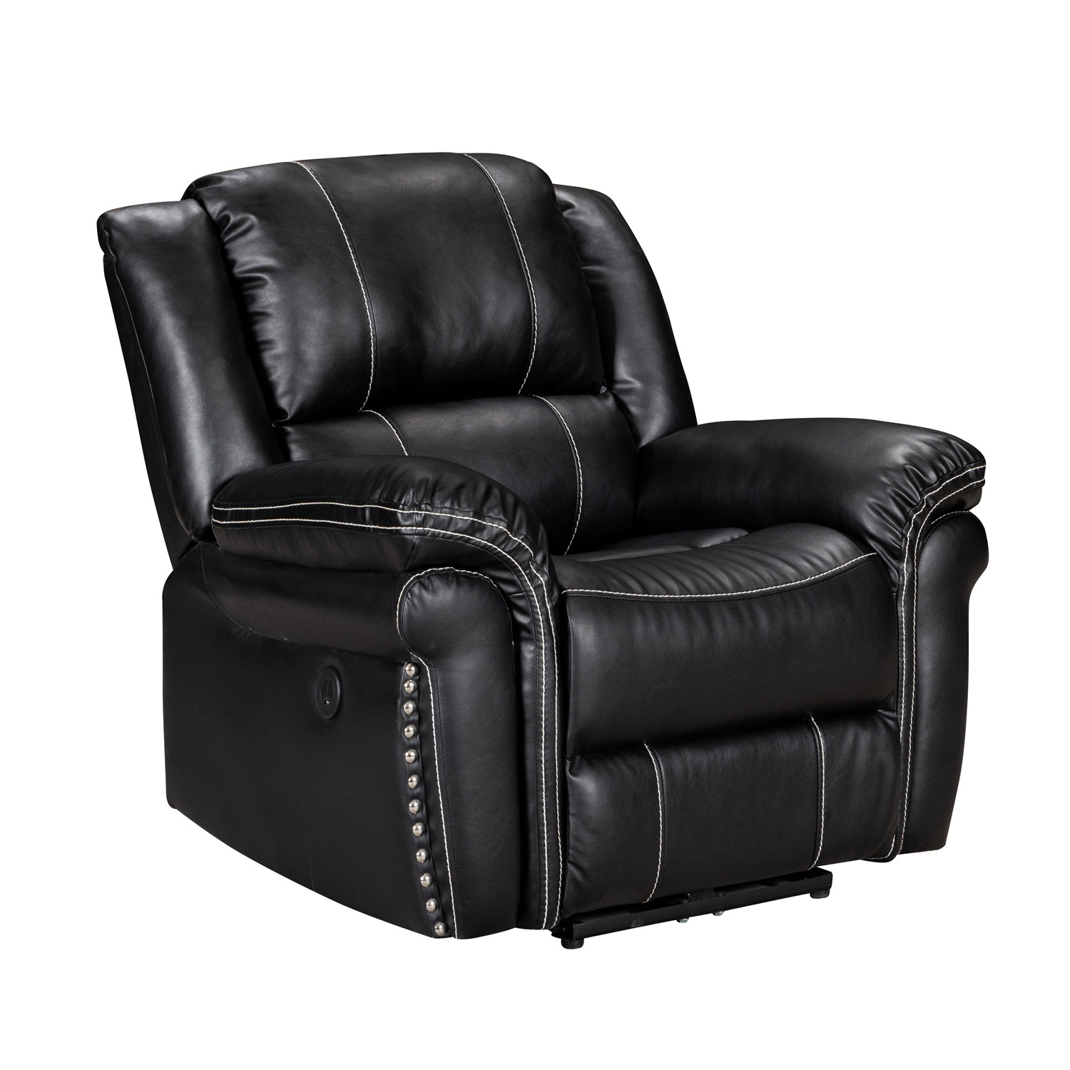 Factory Price Wholesale With Quilted Padded Backrest Pull Tab Upholstered Manual Recliner Sofa