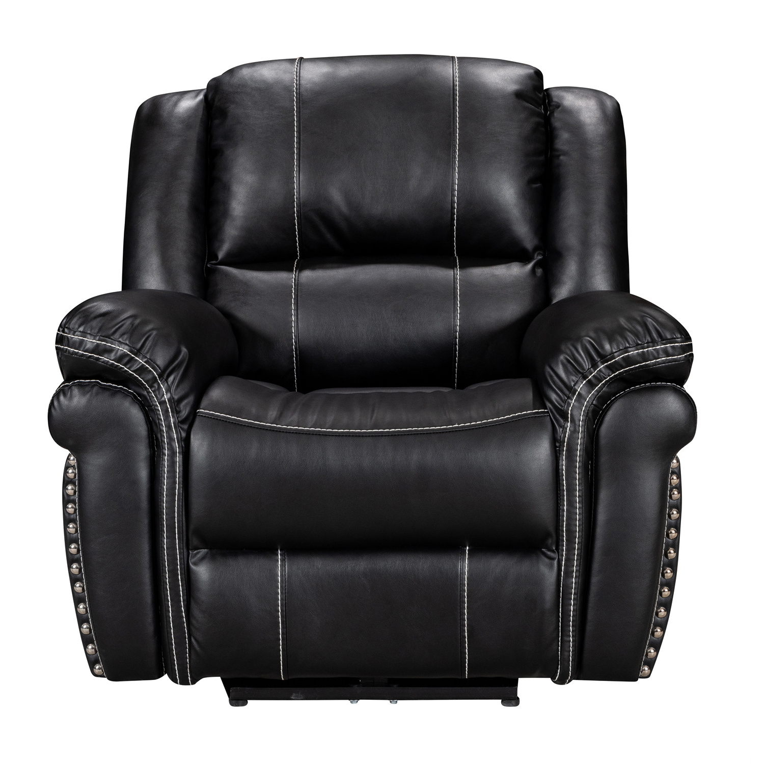 Factory Price Wholesale With Quilted Padded Backrest Pull Tab Upholstered Manual Recliner Sofa