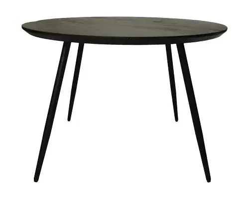 black finish round mango wood luxury dining table Best Quality Luxury Collection Art deco style dining room Furniture