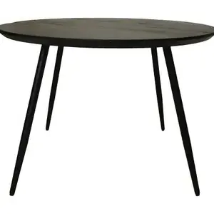 black finish round mango wood luxury dining table Best Quality Luxury Collection Art deco style dining room Furniture