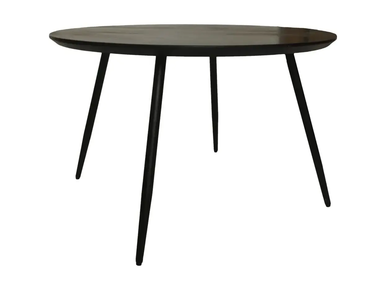 black finish round mango wood luxury dining table Best Quality Luxury Collection Art deco style dining room Furniture