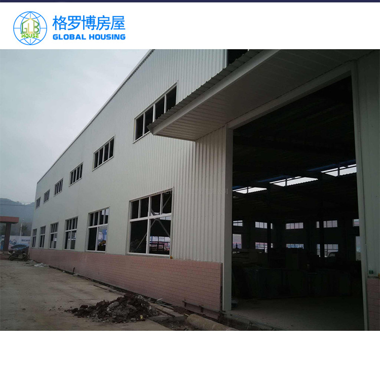 Modern industrial steel workshop office structural  storage building hangar light weight small design prefab warehouse