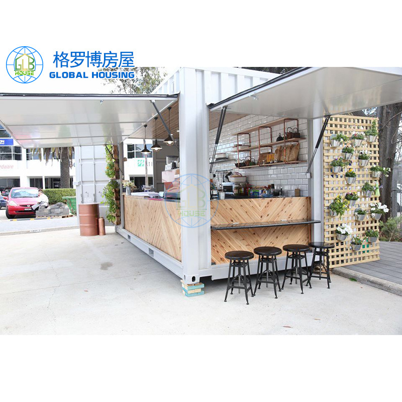 20ft 40ft prefabricated pop up mobile cargo container coffee bar shipping container cafe bar design