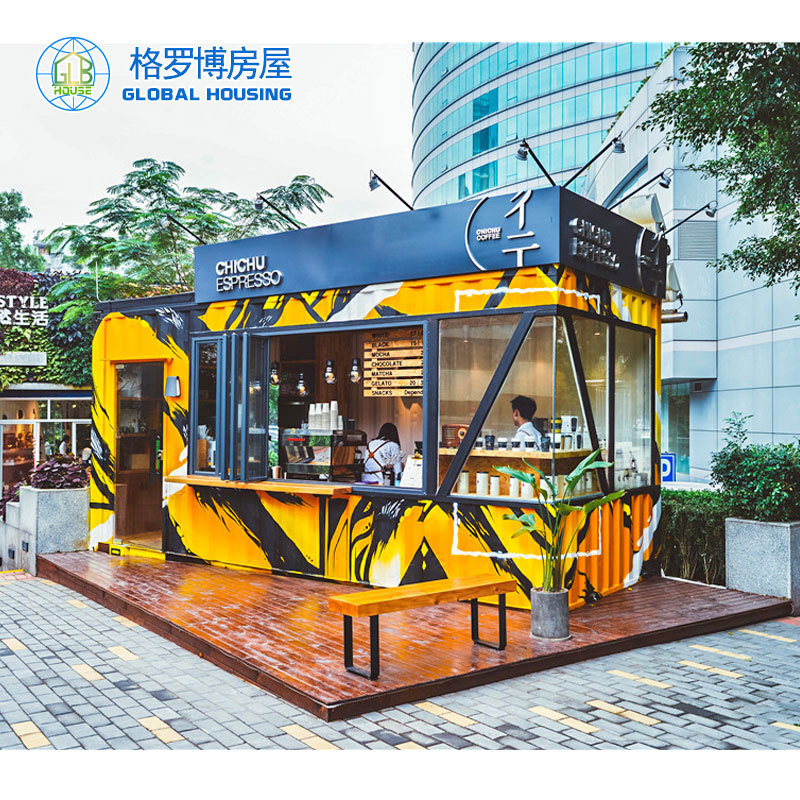 2019  latest movable prefabricated kiosk/prefabricated coffee shop /street kiosk