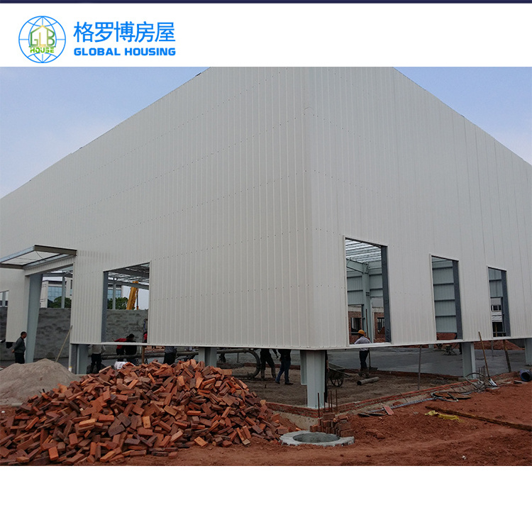 Modern industrial steel workshop office structural  storage building hangar light weight small design prefab warehouse