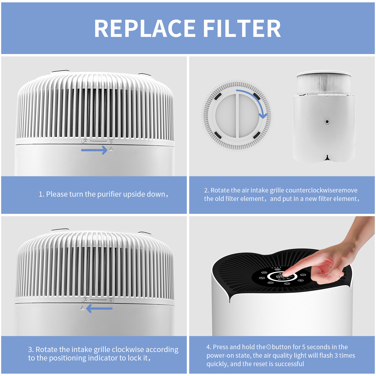 Air Purifier home parts hepa filter smart ashtray portable system 2.5 Household Air Purifiers