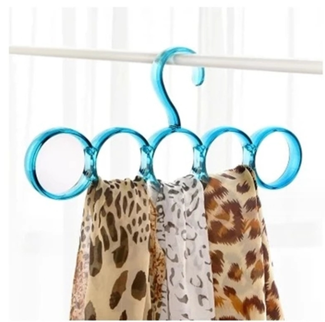 scarf hanger closet organizer 5 ring hole round tie simple clothes scarves storage rack for living cloakroom