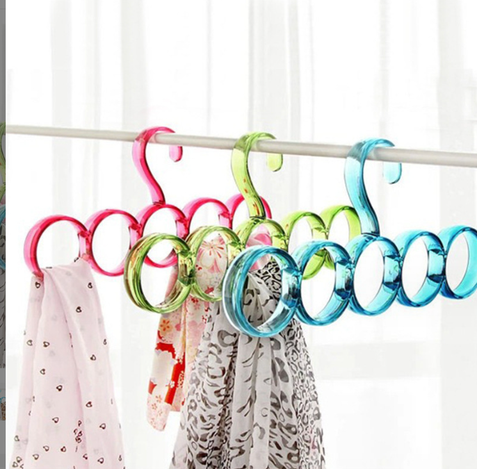 scarf hanger closet organizer 5 ring hole round tie simple clothes scarves storage rack for living cloakroom