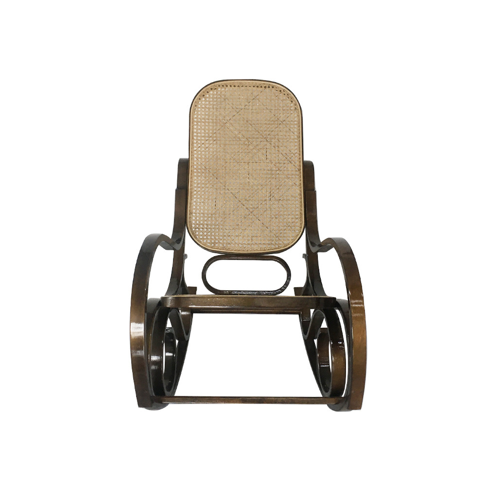 Rocking Chair Wooden Swinging Chair / TV Chair Solid Wood , With Rattan Seat