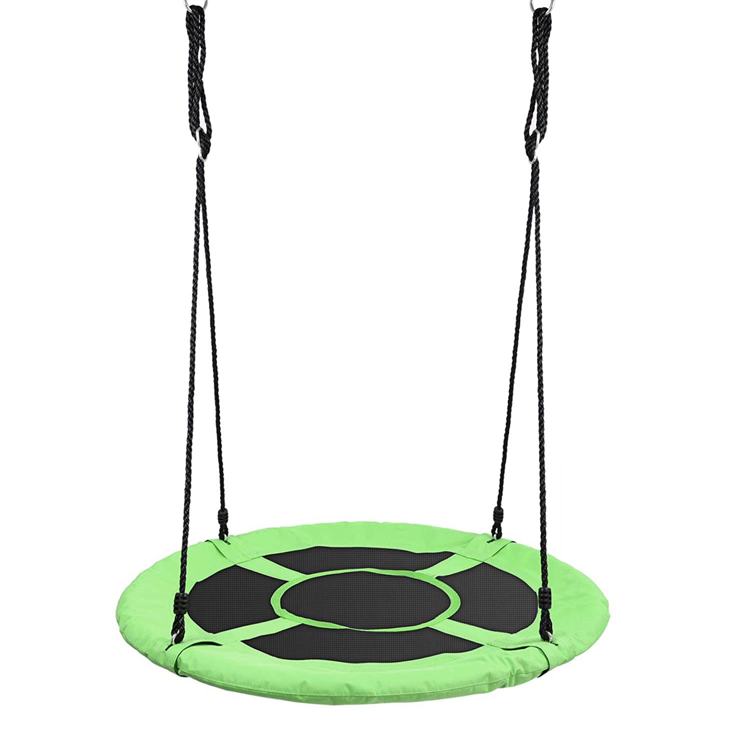 Outdoor 40 inch Kids Saucer Tree Swing Large  Chidren Round Rope Swing Installed  Big Flying Saucer Platform Swing