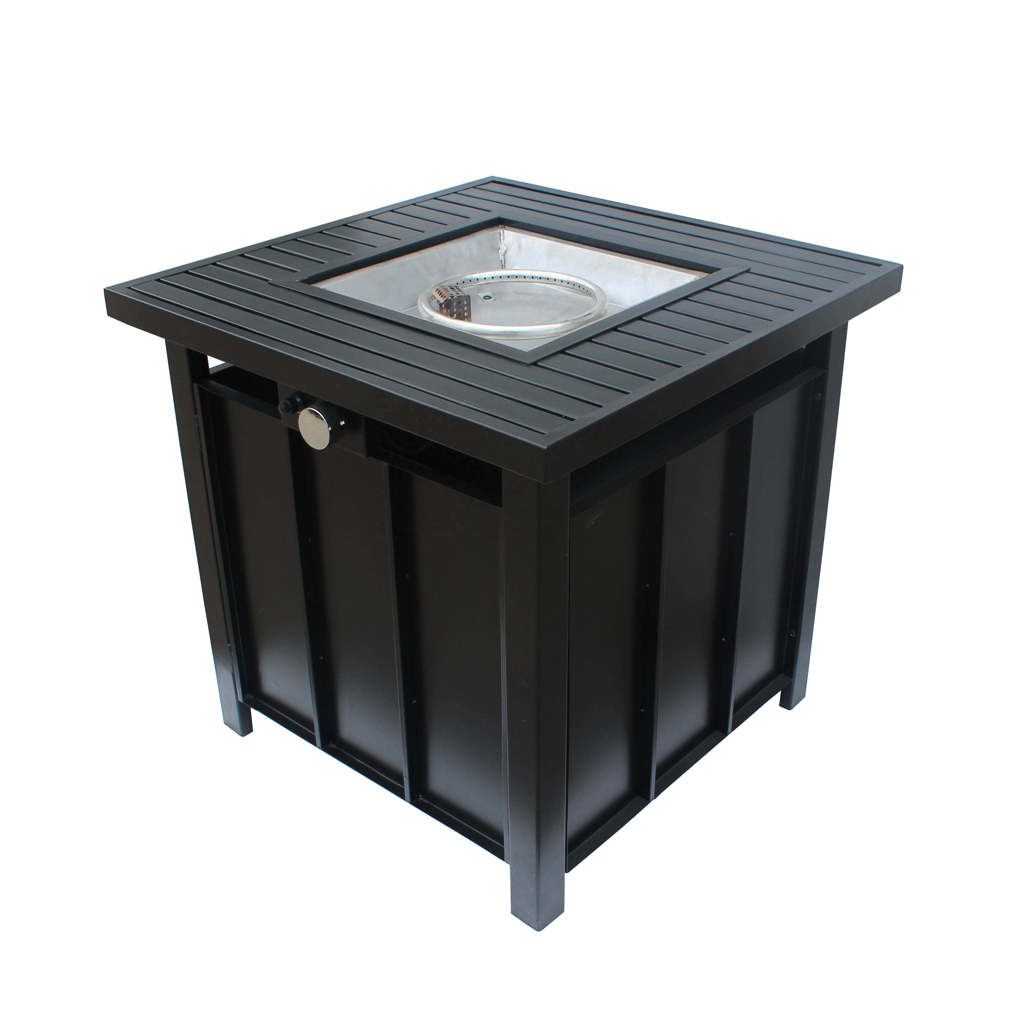 Strip Pattern Propane Fire Pit Table Outdoor 40,000 BTU Gas Fire Pit