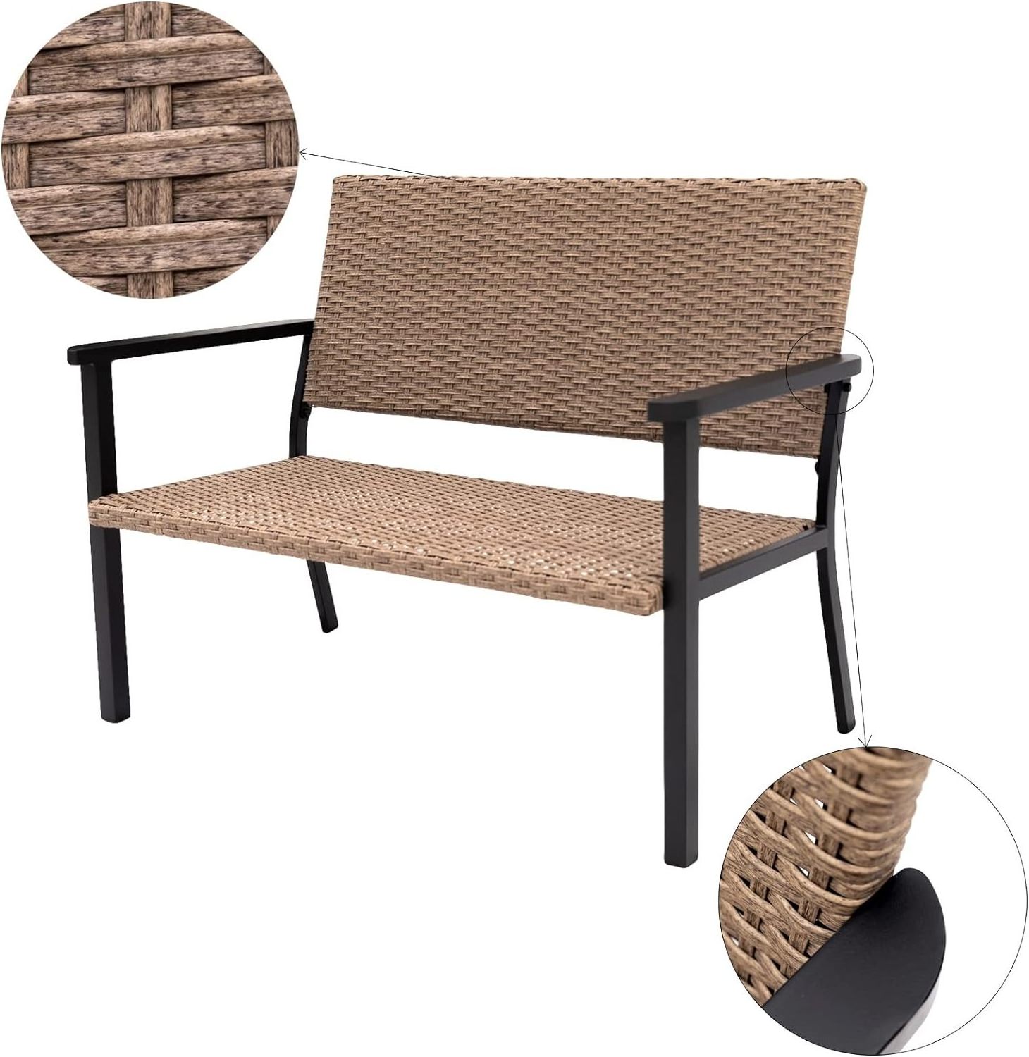 Outdoor Loveseat Bench Chair for Outside Patio Porch