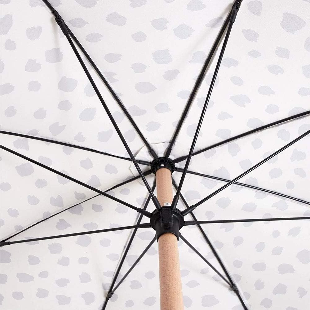 Modern Fabric Beach Umbrella with Tassel Adjustable Spot Leopard Sun Umbrella