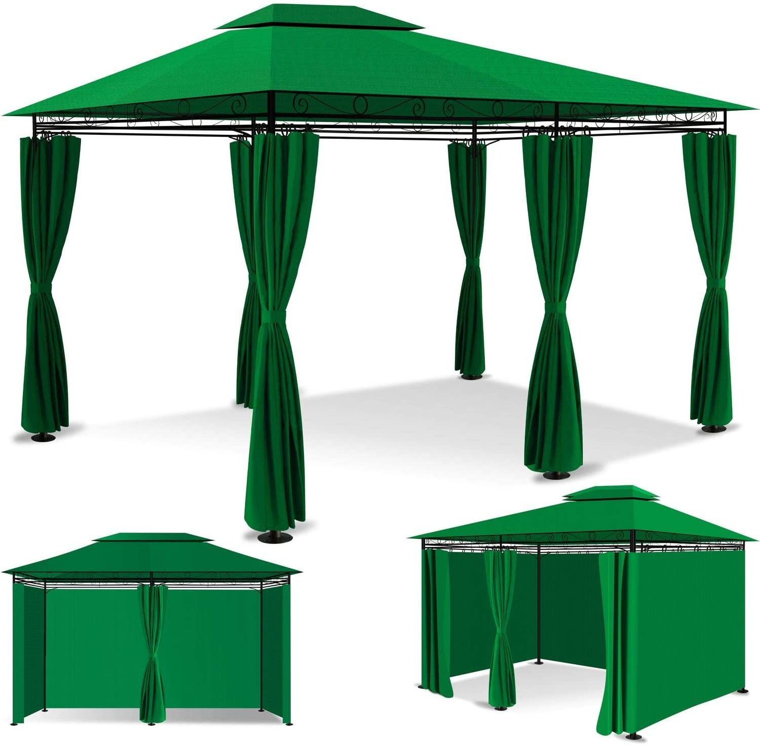 Gazebo 3 x 4 m Including Side Walls With Zips, Square Marquee Party Tent Luxury Garden  Gazebo UV  Protection 50+