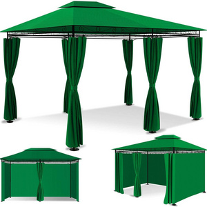 Gazebo 3 x 4 m Including Side Walls With Zips, Square Marquee Party Tent Luxury Garden  Gazebo UV  Protection 50+