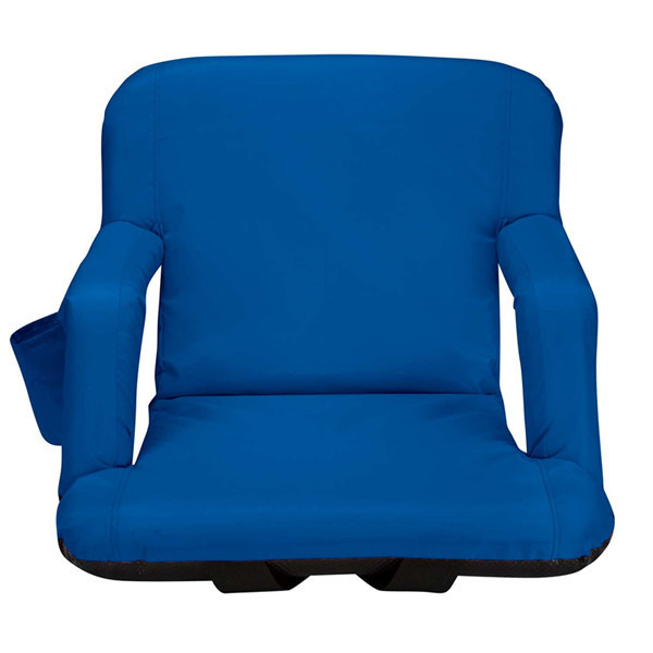 Blue Folding Sport Recliner Stadium Seat with Back Support