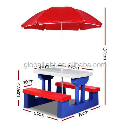 Outdoor Master Kids Picnic Table Bench with patio Umbrella Set  Outdoor Chair